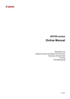 Canon Pixma iP 8750 manual. Camera Instructions.
